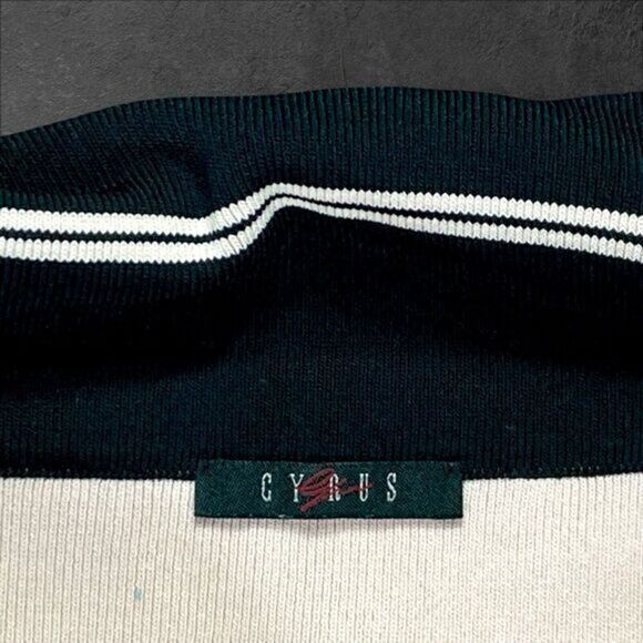 CYRUS Off The Shoulder Sweater Womens L Pink Black Trim Business Casual Pullover - Picture 12 of 13